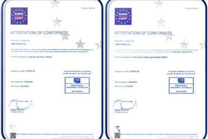 Certification of COVID - 19 procedures